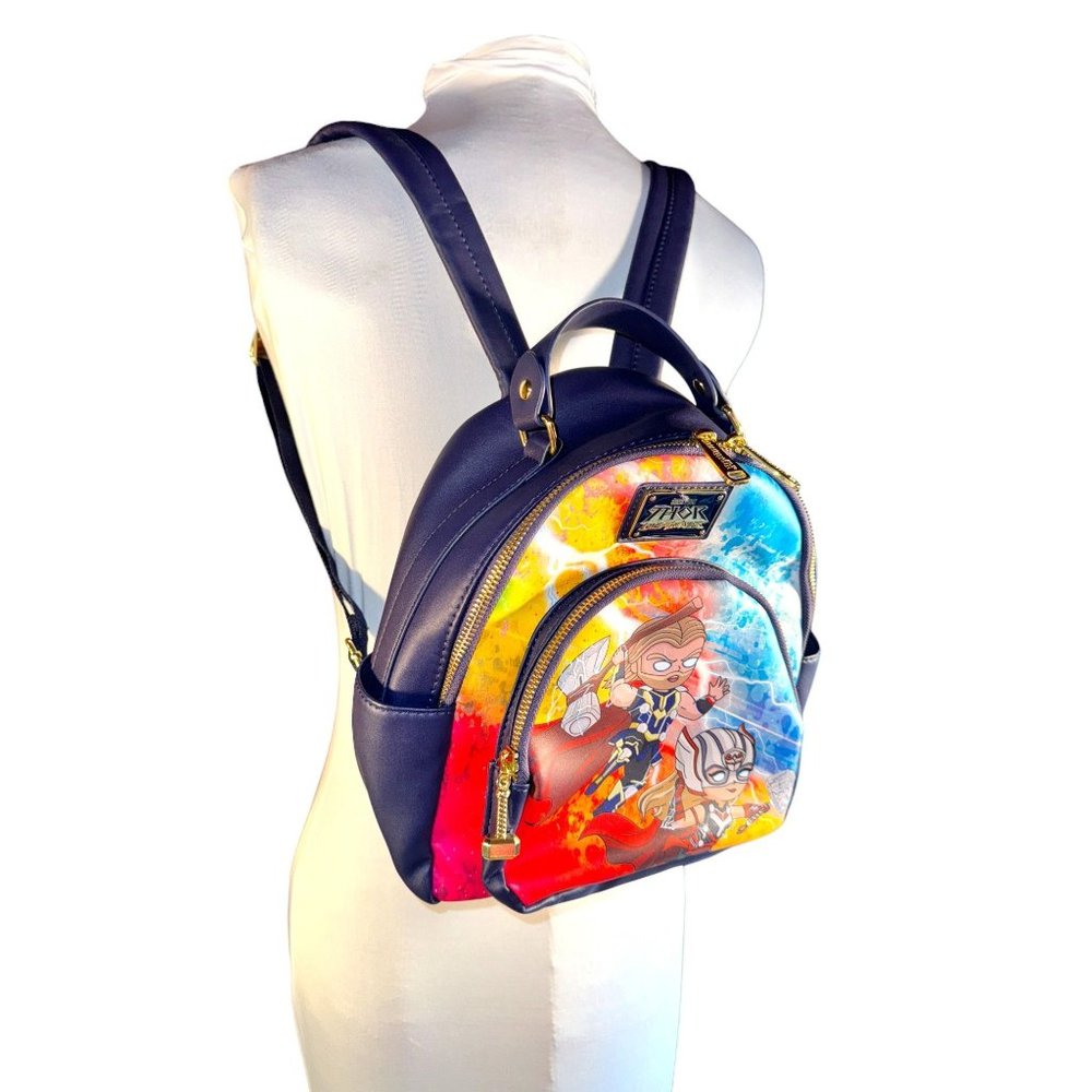 Loungefly Marvel Studios Thor: Love and Thunder Mini Back Pack - Picture 3 of 14